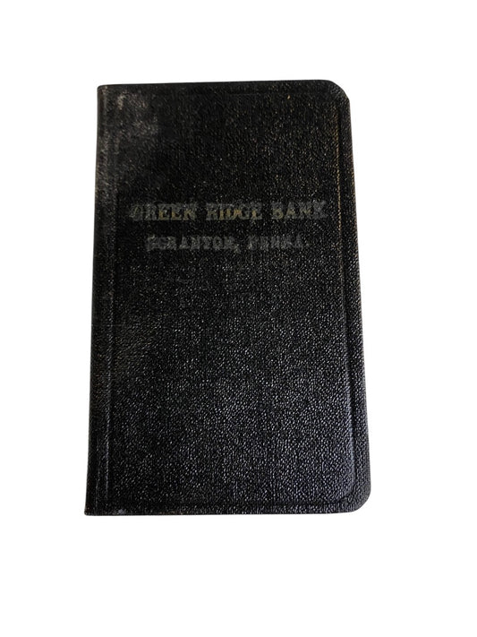 Vintage Green Ridge Bank Scranton Penna Account Register Book 2.5" x 4"