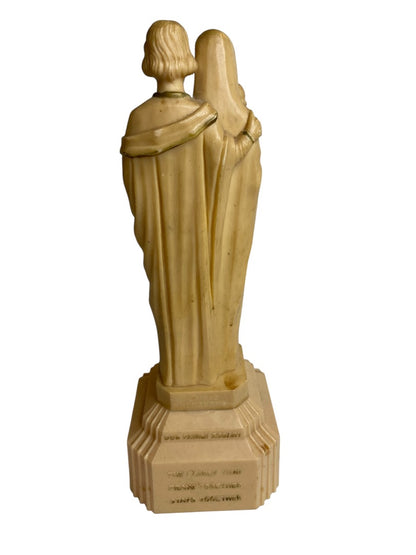 1962 Holy Family Plastic Figurine Rosary Holder Catholic 8"