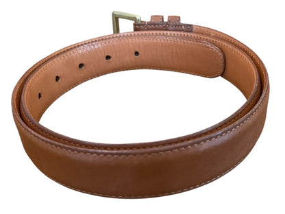Size 36 Coach British Tan 7600 Brass Buckle Belt USA Made 1.25"