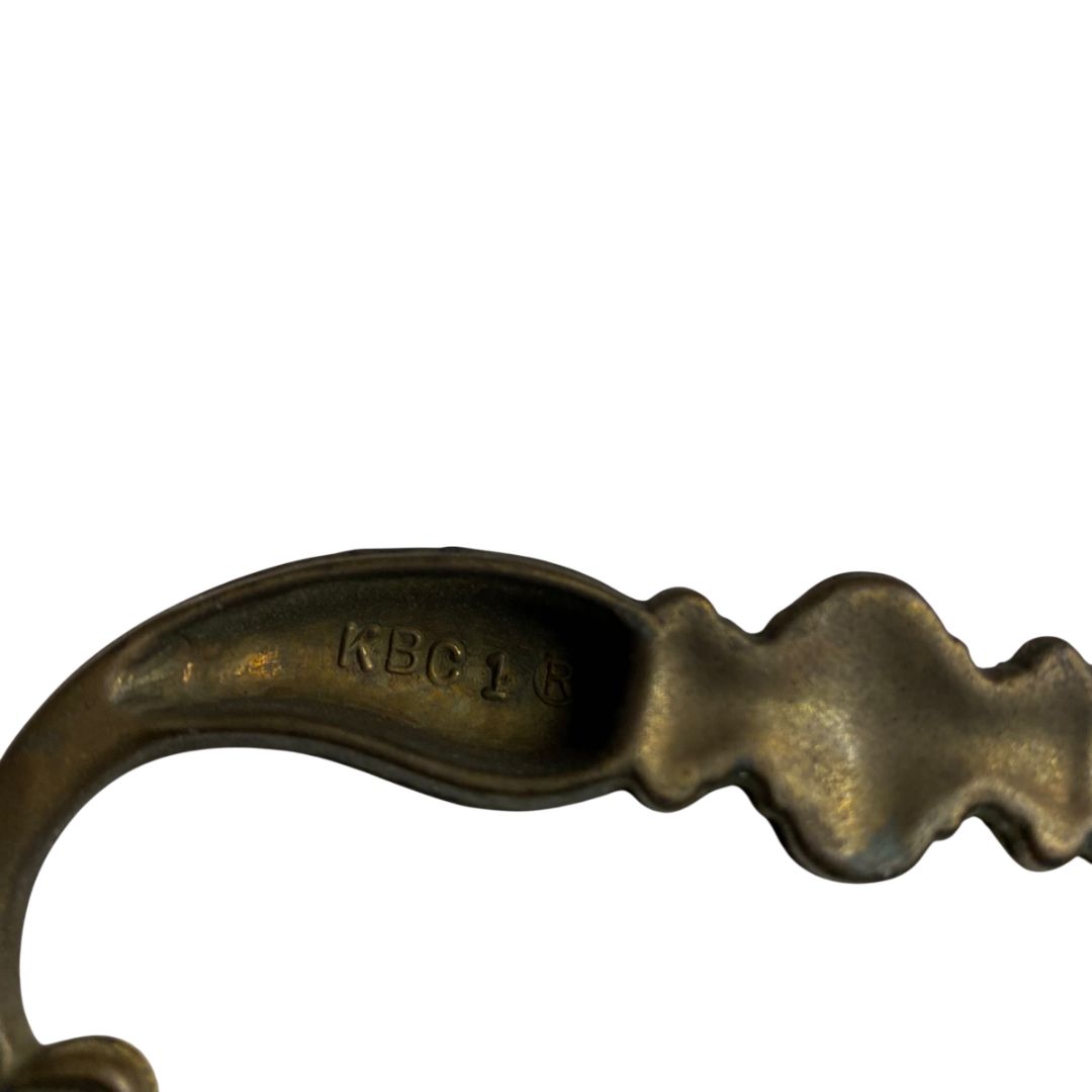 1970s Set of 4  Drawer Pulls 4.25" with 5" Plate Keeler Brass