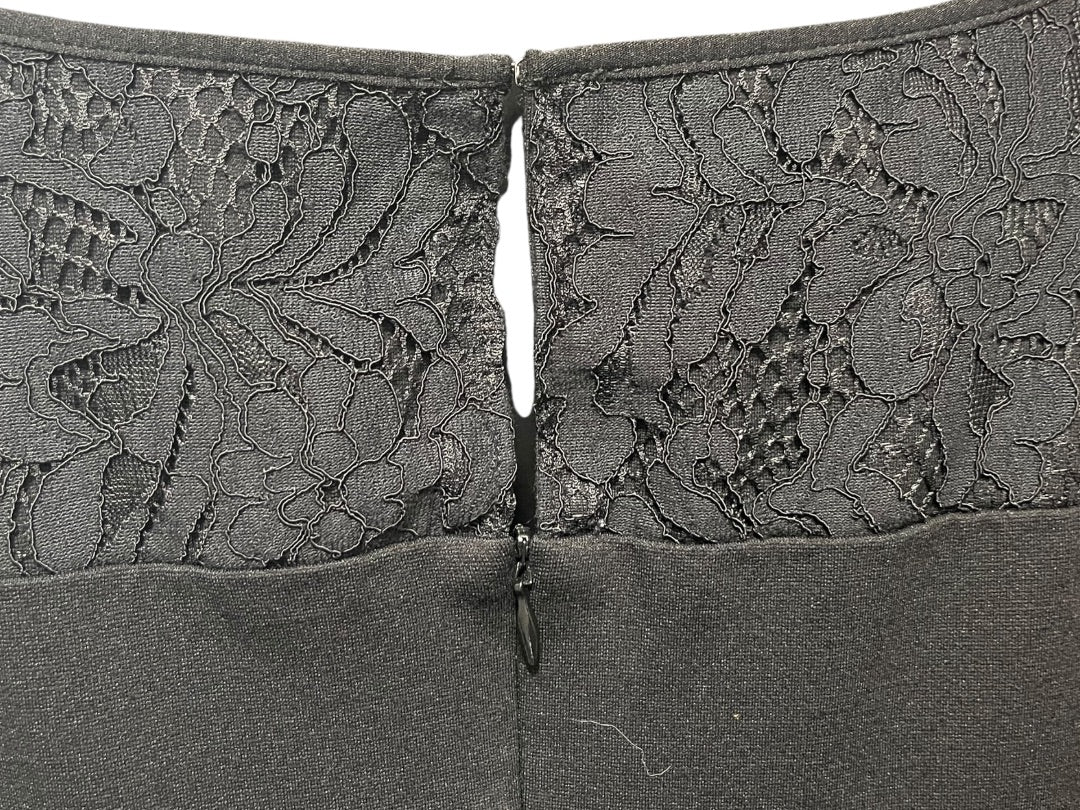 Size 16 Talbots Lace 3/4 Sleeve Back Zipper Dress Black