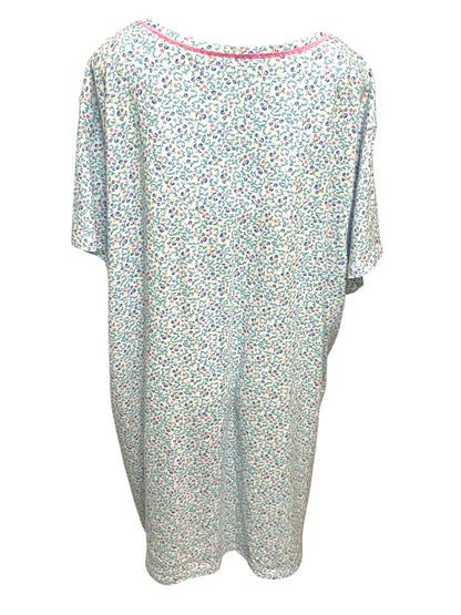3X Karen Neuburger Floral Short Sleeve Nightgown