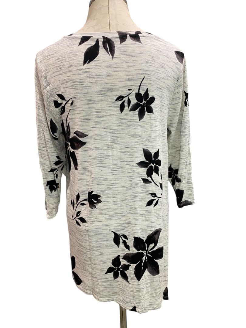 Medium Soma Womens New Tunic Tee Tshirt Super Soft Floral V-Neck