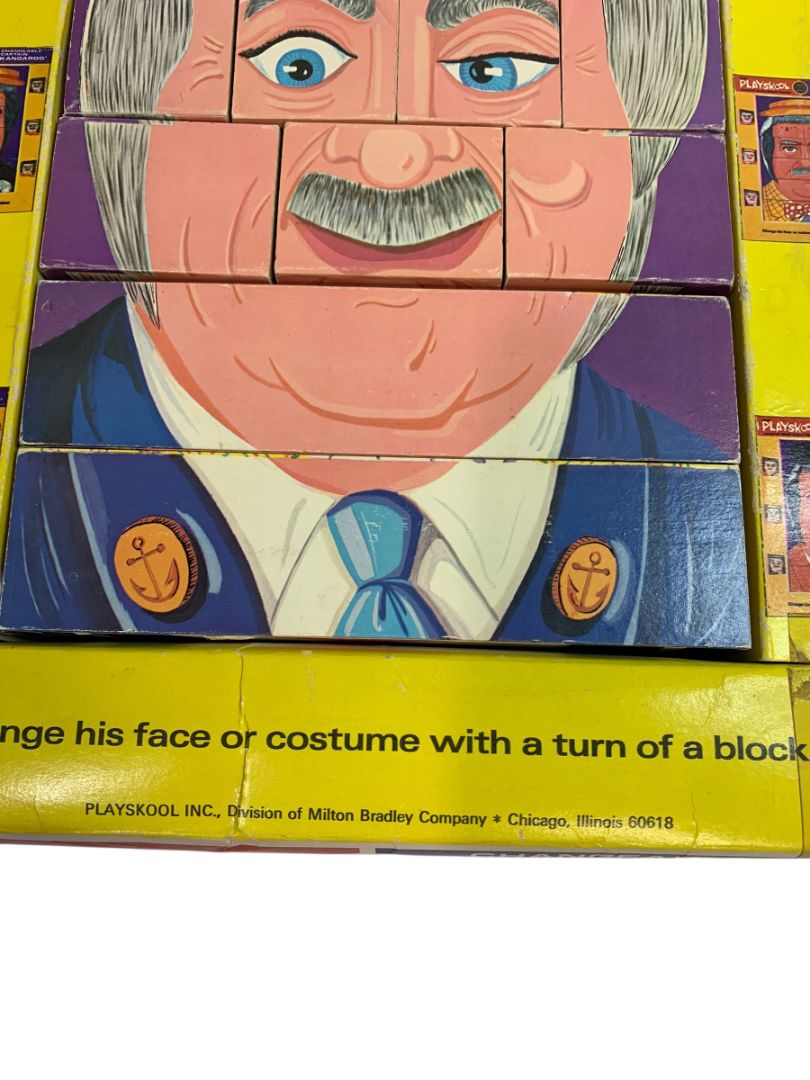 Playskool Vintage Changeable Puzzle Blocks Captain Kangaroo No 290