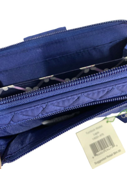 Vera Bradley New Turnlock Wallet Lapis Blue 14531-475 8" x 4.5"