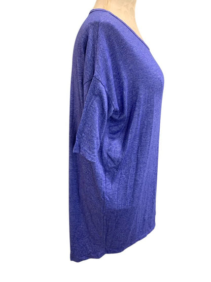 Size XXS LulaRoe Womens Purple Heathered Tunic Tshirt Hi Lo Hem