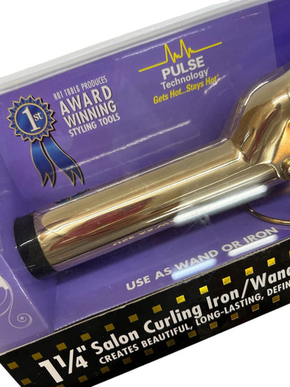 Hot Tools Professional Hair Curling Iron 1 1/4" 1110 Spring Gold Styling Beauty New