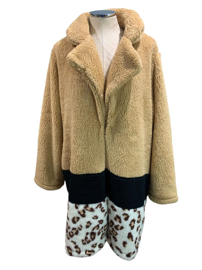 Size 3X K.Jordan Womens Plush Faux Fur Teddy Coat New