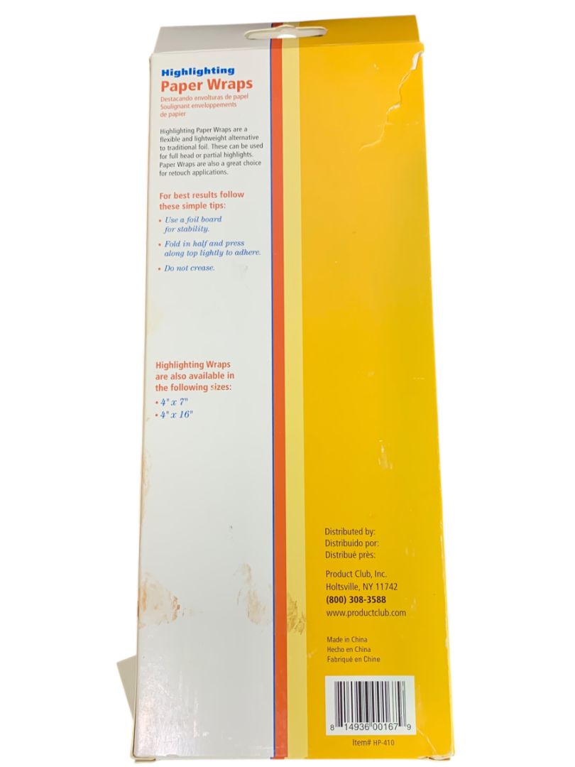 ProductClub Highlighting Papers Hair Salon 4x7 and 4 x 10 Open Packages