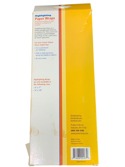 ProductClub Highlighting Papers Hair Salon 4x7 and 4 x 10 Open Packages
