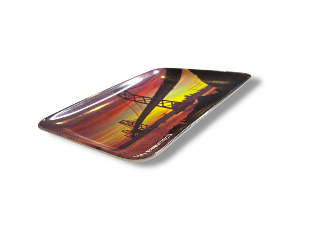 Vintage San Francisco Bridge Melamine Tray 4.2" x 5.8"