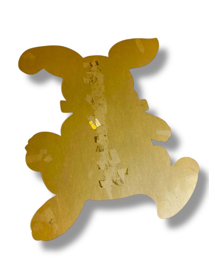 Vintage Bunny Rabbit Diecut 16" Blue Tie Cute Retro Easter