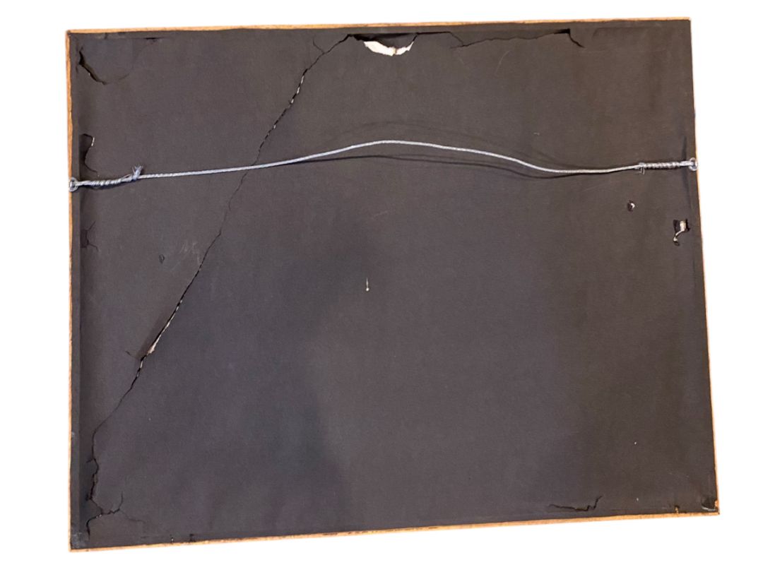 Vintage Rural Children Amish Photograph Framed Americana 20.5" x 16.25"