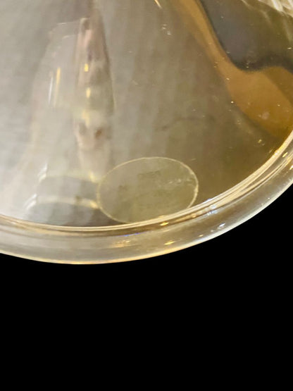 Vintage Avon Crystal Hummingbird Flower Taper Candlestick 2.5"h