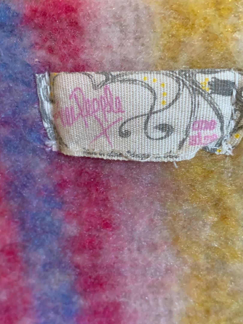 Free People Skye Stripe Fringe Throw Blanket 60" x 51" Soft Boho