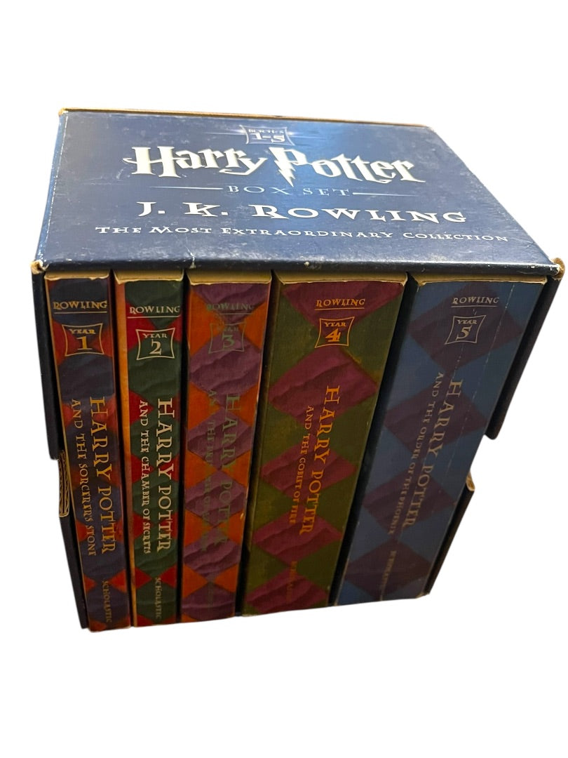 Harry Potter Books 1-5 by J. K. Rowling Boxed Set Scholastic