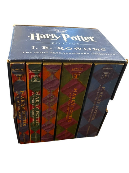 Harry Potter Books 1-5 by J. K. Rowling Boxed Set Scholastic