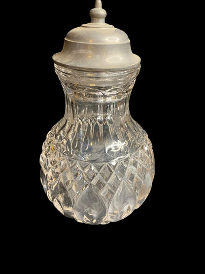 Victorian Style Pattern Glass Syrup Pitcher Vintage Creamer 6.5"