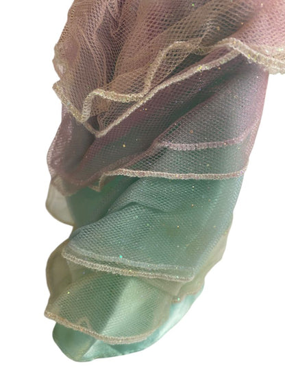 1997 Mattel Spring Tea Party Barbie Tulle Tiered Dress Avon Exclusive