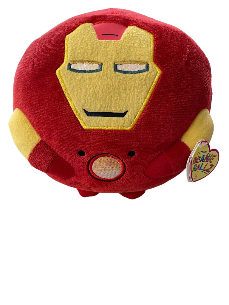 Ty Beanie Ballz Marvel Iron Man 8" Diameter 2013 Toy Always Lands on Feet