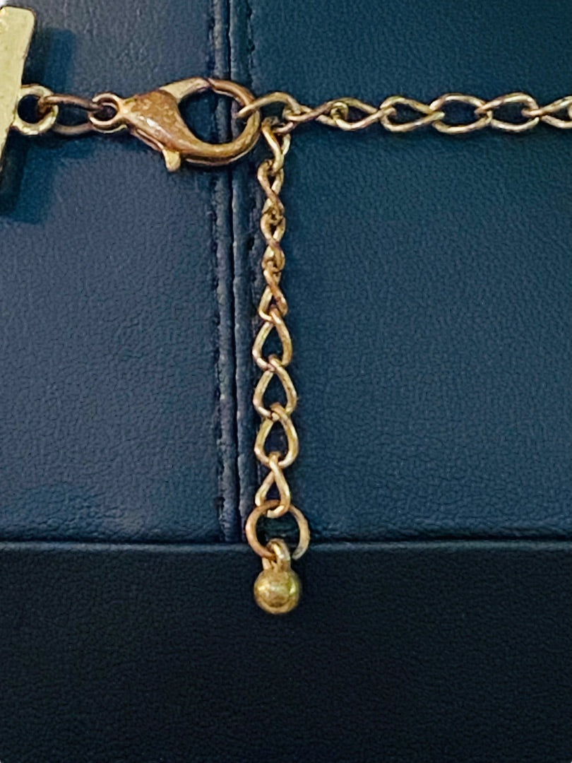 Goldtone Chunky Dual Strand Chain Necklace Lobster Clasp 17-20"