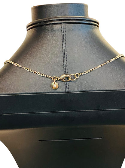 Goldtone Necklace Circles 18.5" Lobster Clasp