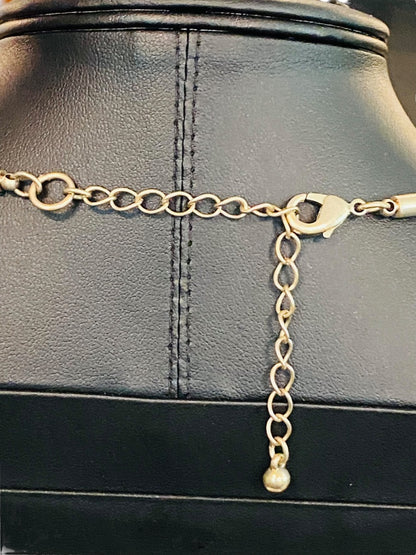 Goldtone Triangle Necklace 17"-20" Lays Flat Lobster Clasp