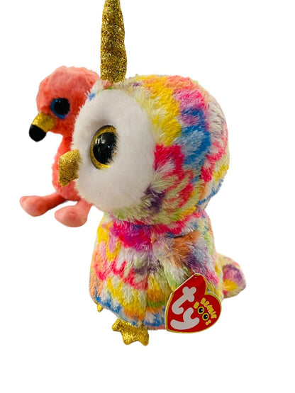 Ty Beanie Boos Stuffled Plush Gilda Flamingo Yago Owl Enchanted Unicorn Owl