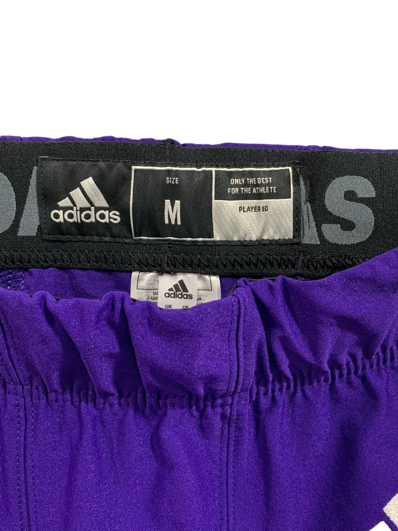 Medium Adidas Mens Purple White Football Pants GG7413 Woven