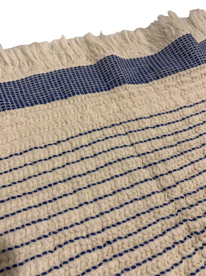 Anthropologie Table Cover Runner 21 x 28" New 100% Cotton Boho Fringed