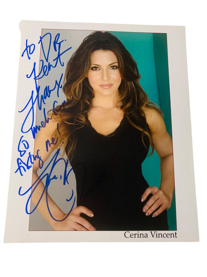 Signed 8x10 Cerina Vincent Power Ranger Photo  Personalized Autograph