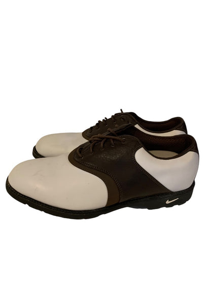 Size 7.5 Nike Golf Mens Waverly Last Cleats Lace Up Brown White Oxford Style