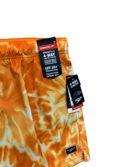 XL Speedo Mens New Swim Trunks Oriole Orange UPF 50+ Protection