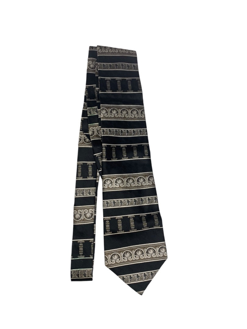 Stafford Mens Necktie X-Long 65" Length Tie Silk Wide 4" Grecian Design