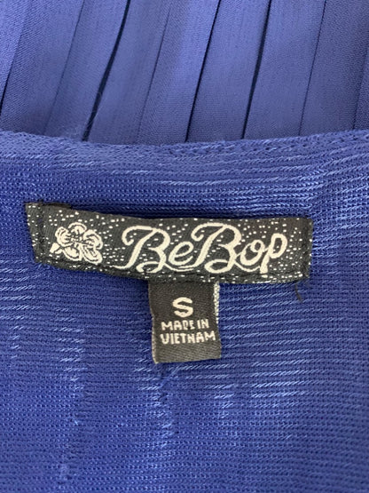 Small Be Bop Blue Dress Pullover Sleeveless Pleated Skirt Sheer Junior