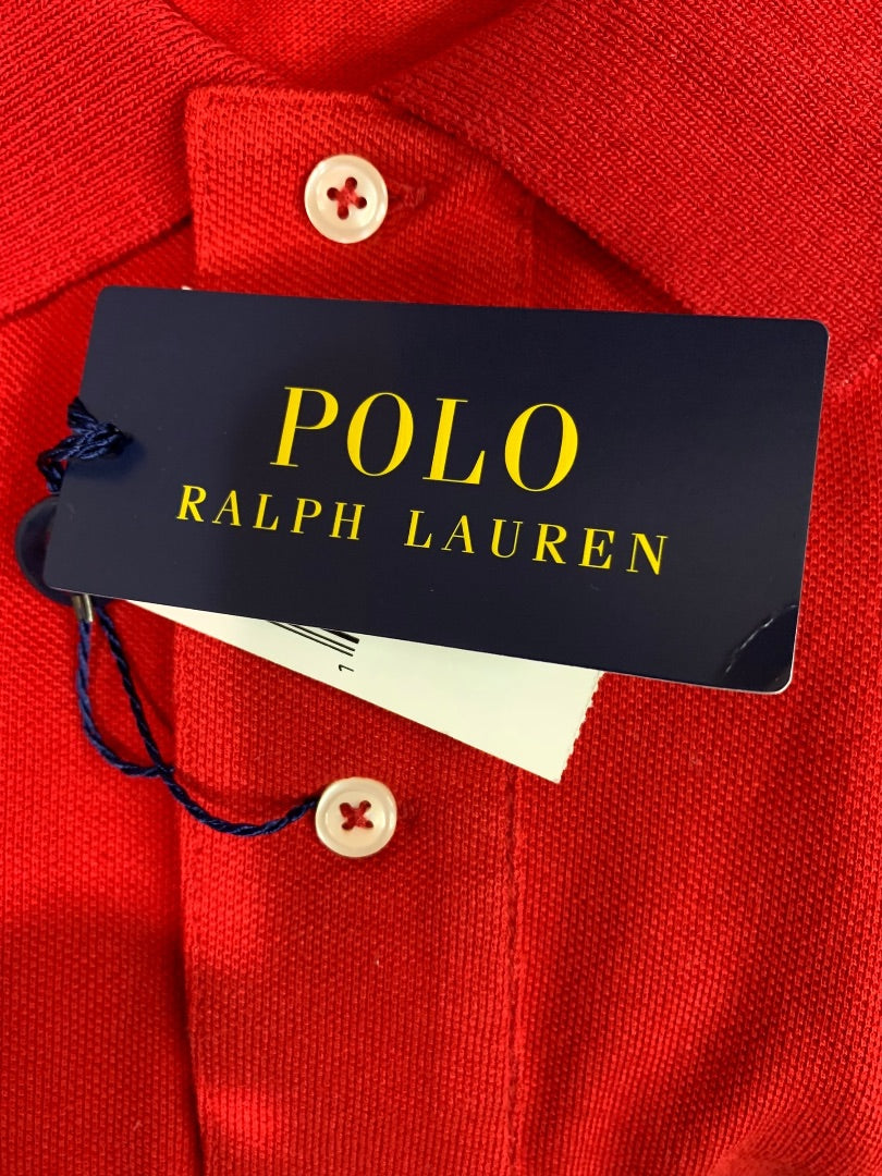 1XB Polo Ralph Lauren Red Mens New Big Golf Shirt