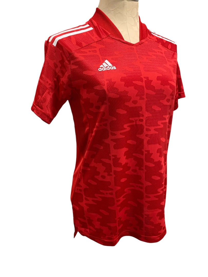 Small Adidas Womens New Condivo 21 Soccer Jersey Red GJ6814