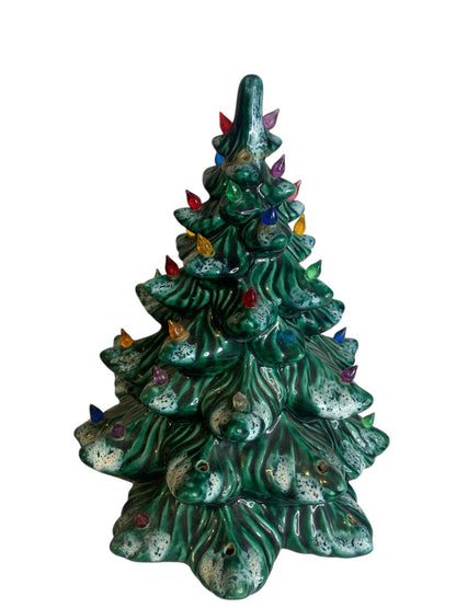 1970s AM Ceramic Christmas Tree Only 11 Inch Replacement Repaired Craft