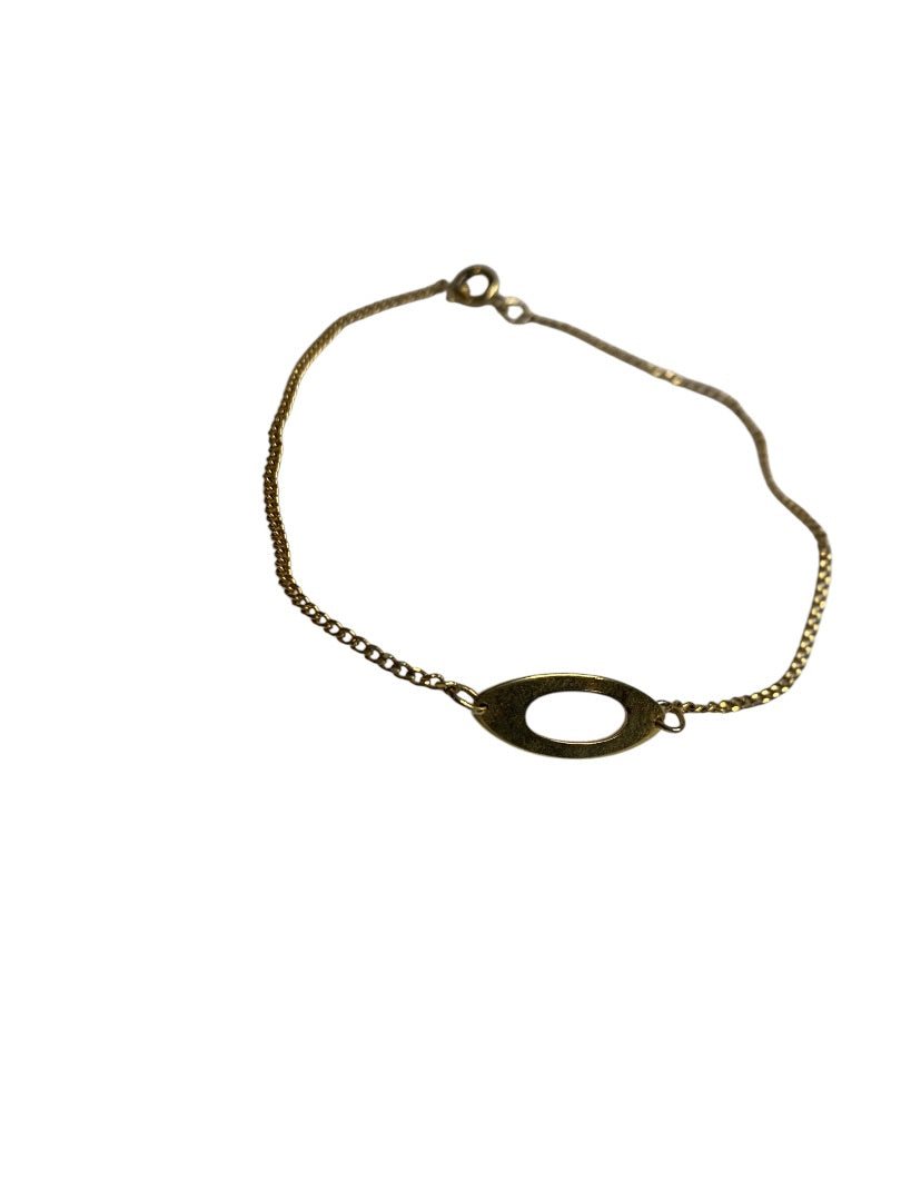 Vintage Delicate Goldtone Chain Bracelet 8 Inch Spring Clasp