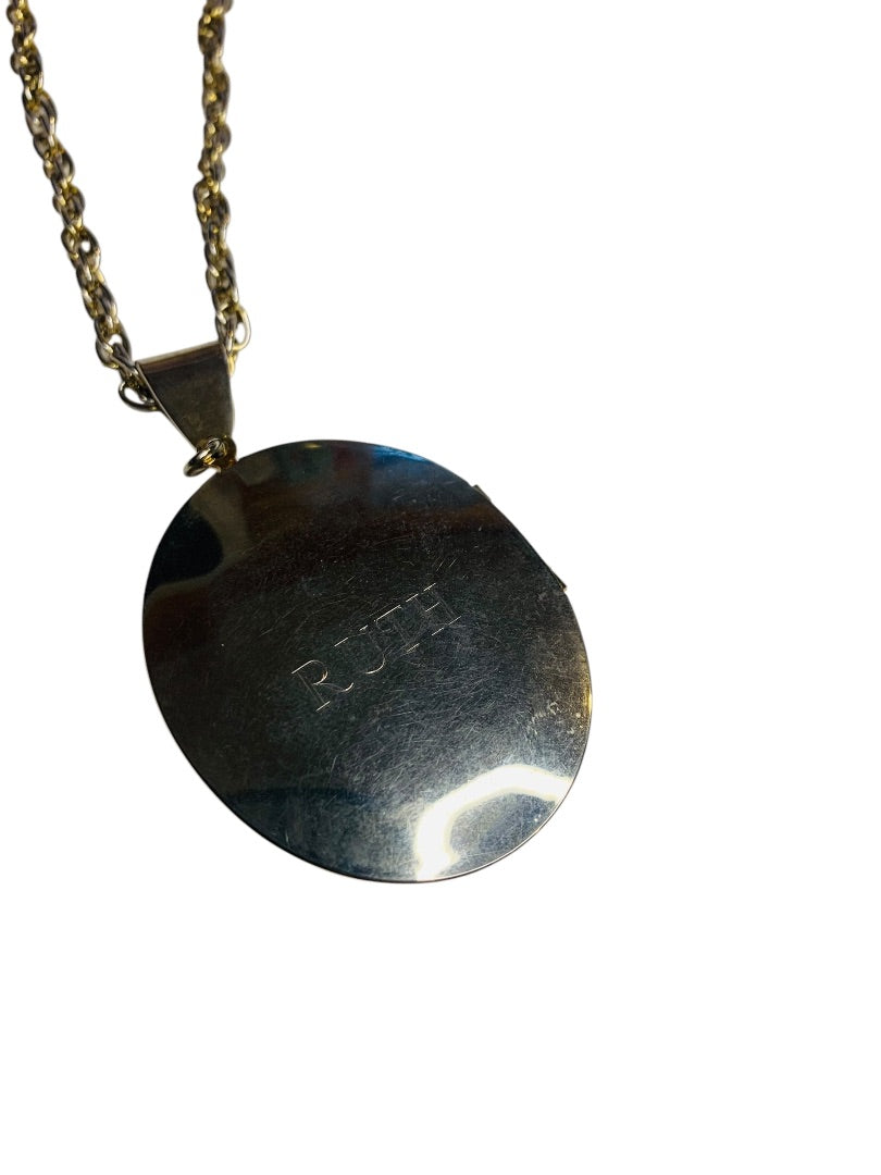Victorian Style Pendant Necklace Locket Personalized "Ruth"