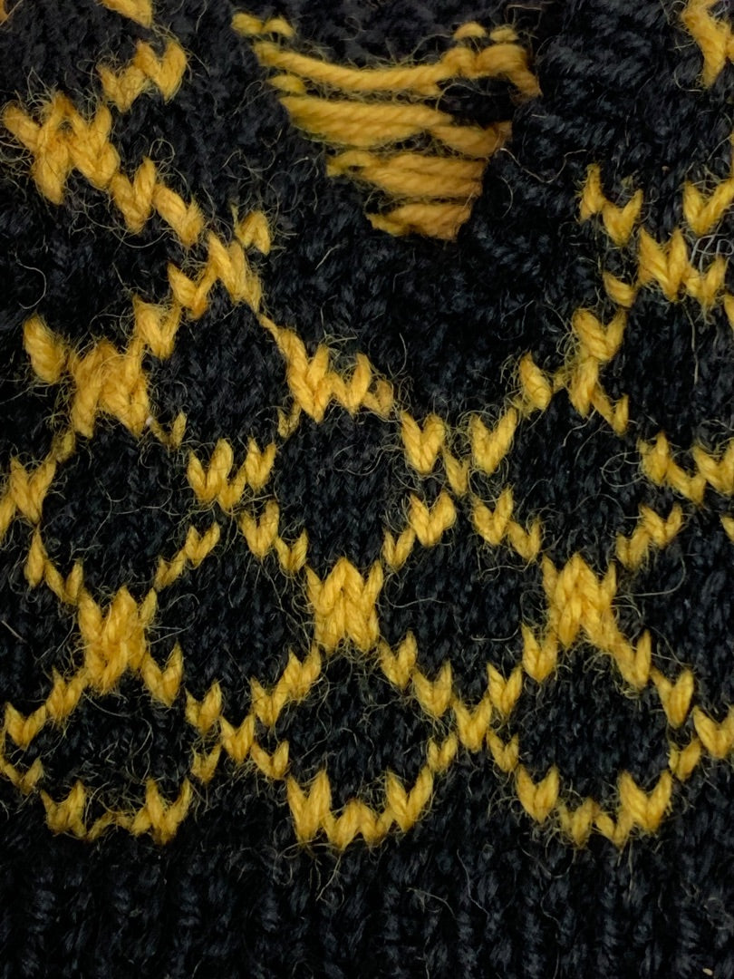 Boyds Bears Knit Sweater Vest Diamond Pattern Yellow Black for 10 Inch New