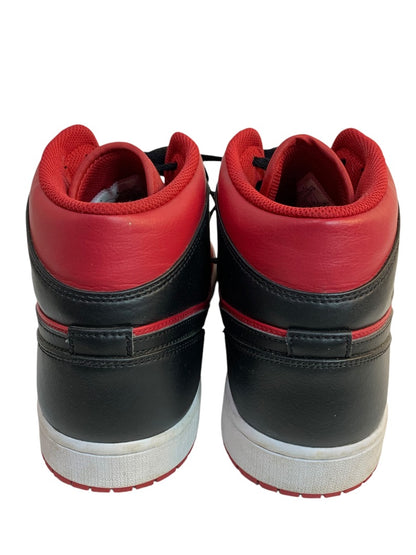 Size 13 Nike Air Jordan 1 Mid Reverse Bred Red Black Sneaker 2021 554724-660