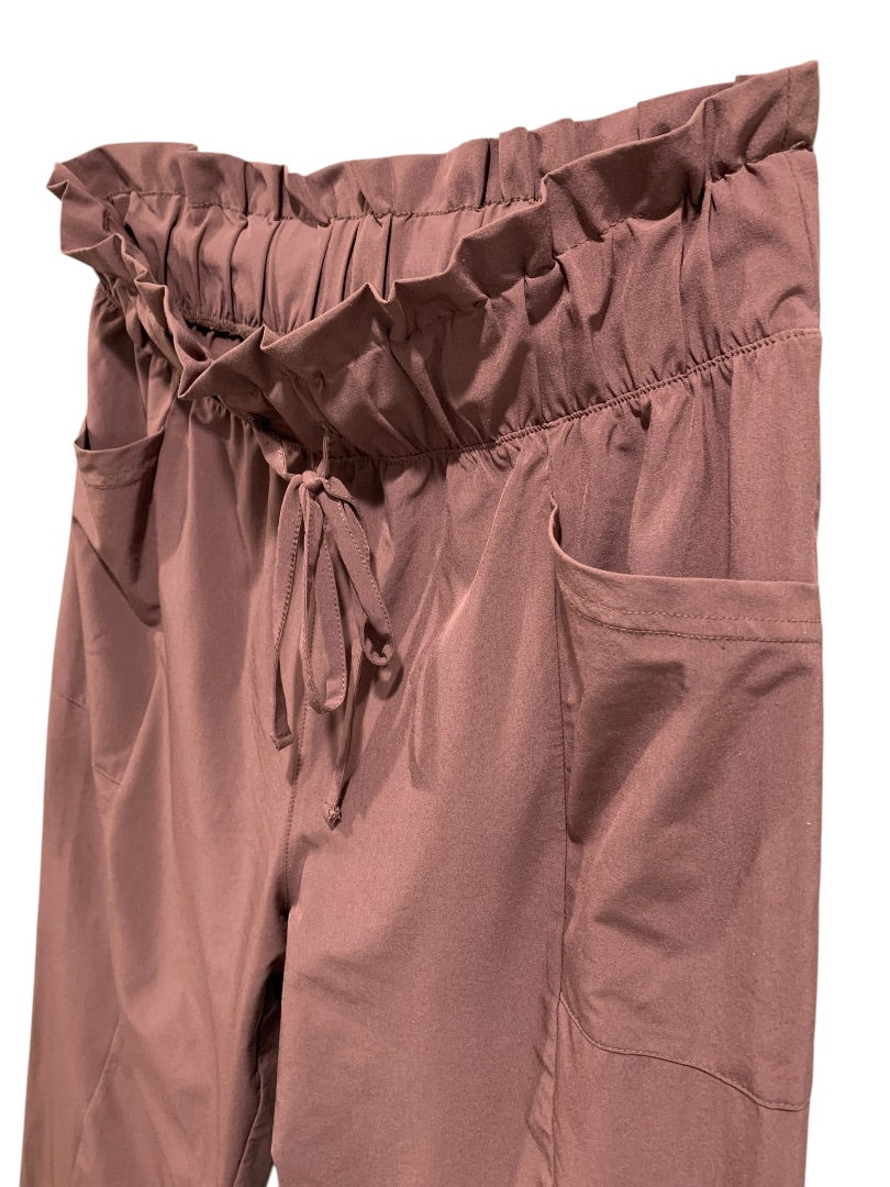 Medium Z by Zella Womens Pull On Loose Fit Pants Stretch Deep Mauve