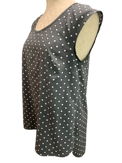Medium Merona Gray Dot Star Patterned Sleeveless Shirt Blouse