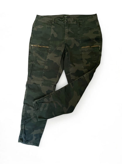 Size 16 Supplies Womens Gray Camo Tapered Pants Stretch Pockets 29 Inch Inseam