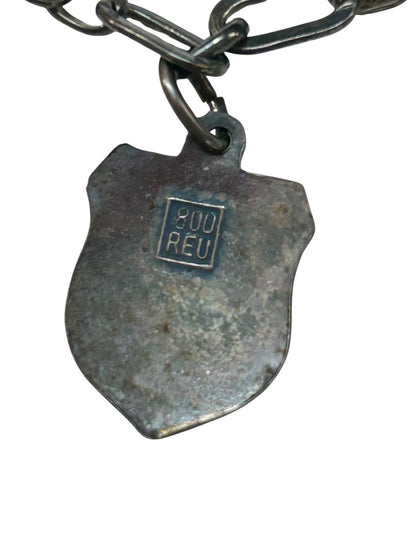 German Silver 800 Rev Fritz Vintage Charm Bracelet Souvenir 6 Inch