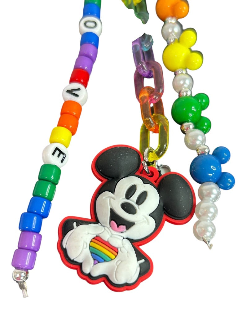 Claires New Disney Clip Beaded Mickey Mouse Pride Collection 6 Inch