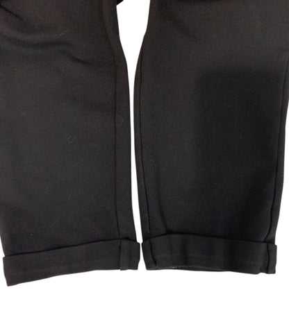 1X Lynn Ritchie Silver Ponte Knit Leggings Womens Black Cuffed Pants