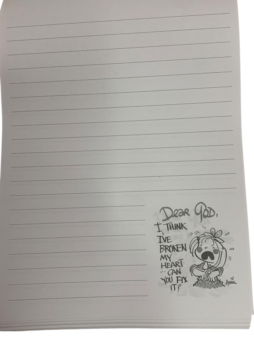 Set of 2 Vintage Lined Notepads "Dear God . . ."  5.5" x 8"