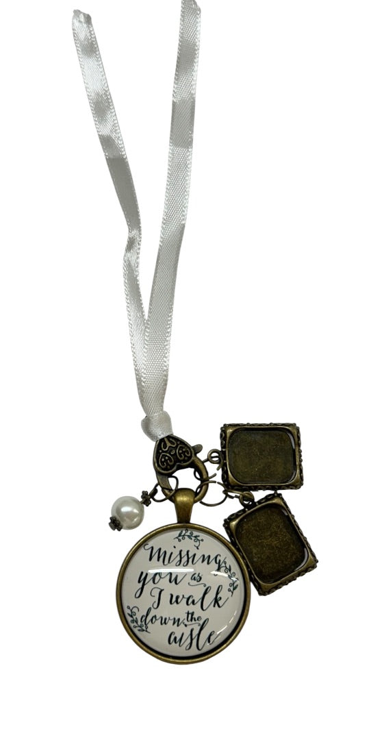 Bride Trinket with Frames Missing You as I Walk Down the Aisle 2"